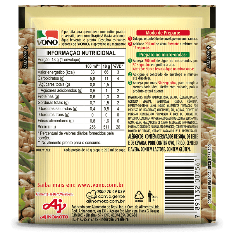 Ajinomoto Vono Bean Soup 18g 
