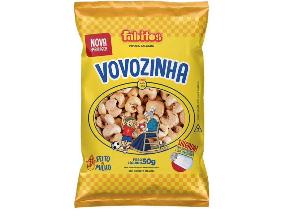 Fabitos Vovozinha Pipoca Salgada  50g- Salt Popcorn