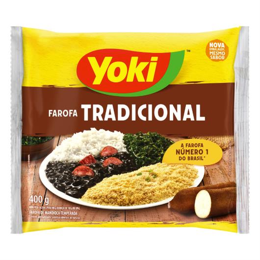 Yoki Farofa Pronta Temperada 500g - Seasoned Cassava Flour 17.6 oz