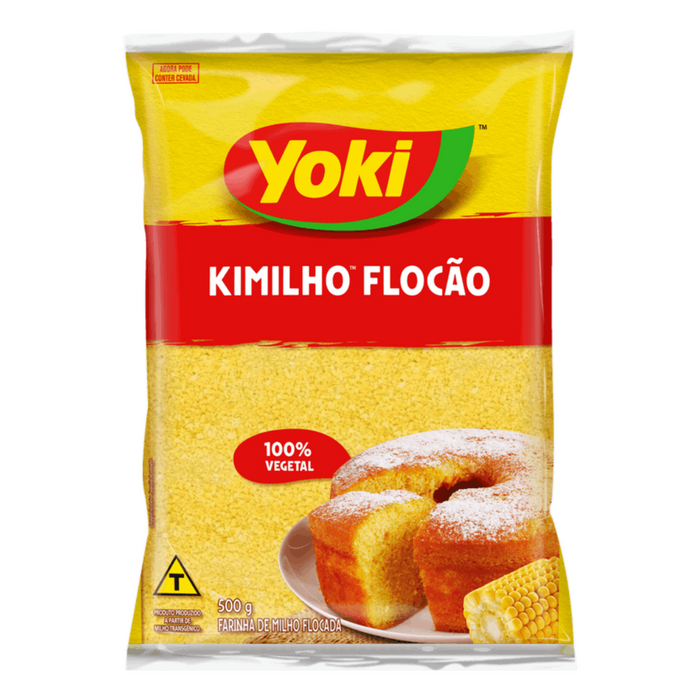 Yoki Kimilho Flocao Farinha de Milho Flocada 500g - Corn Flour Flakes 17.6 oz