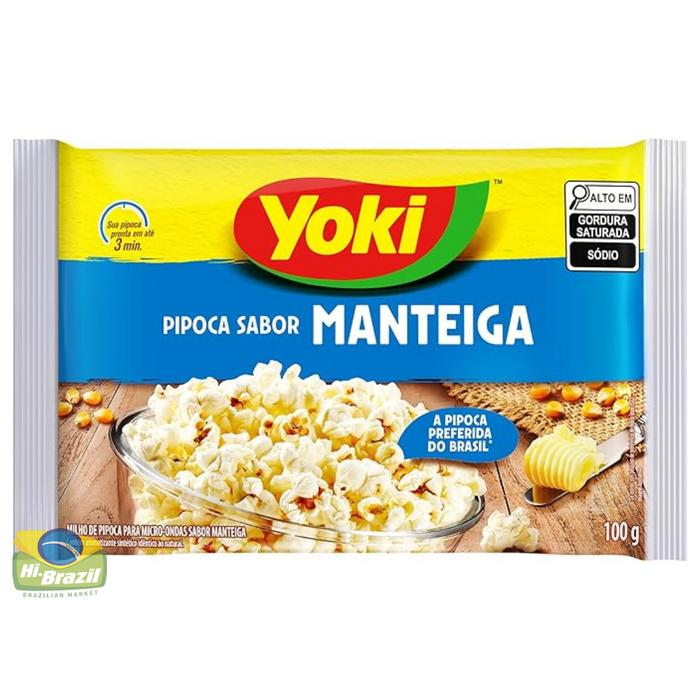 Yoki Pipoca de Micro-ondas Sabor Manteiga 100g