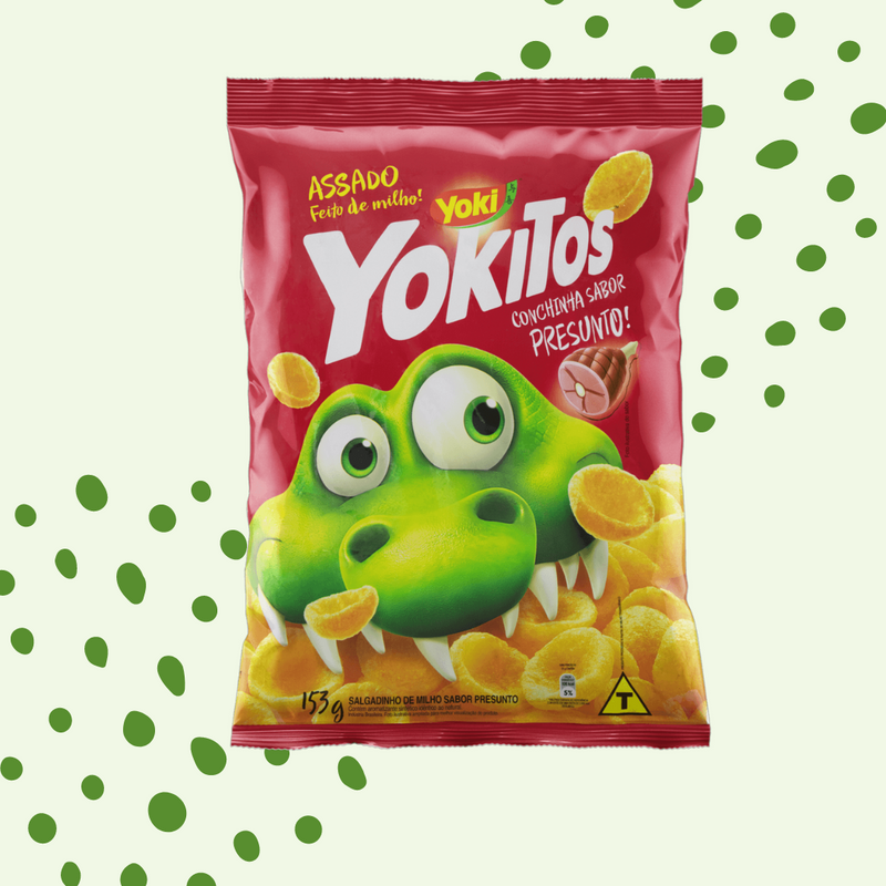 Yoki Yokitos Salgadinho Conchinha sabor Presunto 153g