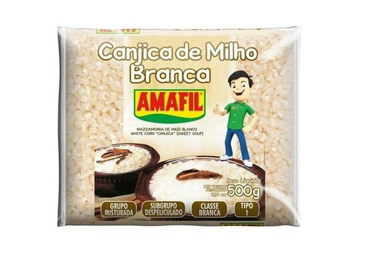 Amafil Canjica Branca 500g - White Corn - Hi Brazil Market