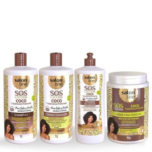 Salon Line S.O.S Cachos - Tratamento profundo Coco - Hi Brazil Market