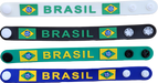 Brasil Pulseira Silicone Botao - Silicon Bracelet Detachable - Hi Brazil Market