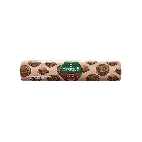 Piraque Biscoito Recheado Chocolate 160g - Chocolate Sandwich Cookies - Hi Brazil Market