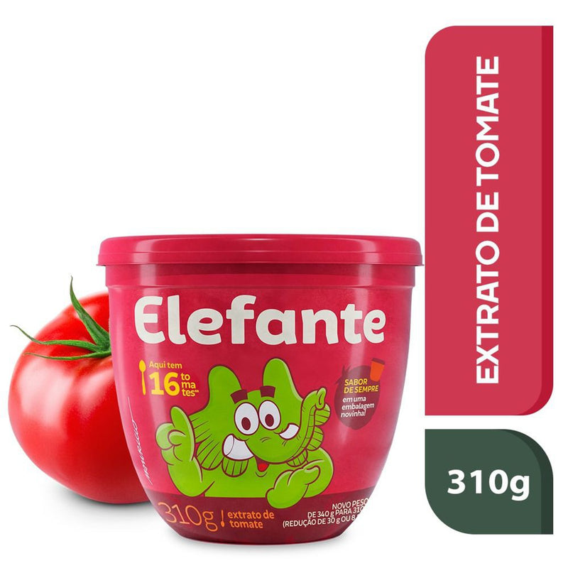 Elefante Extrato de Tomate 310g - Tomato Pasta 11 oz - Hi Brazil Market