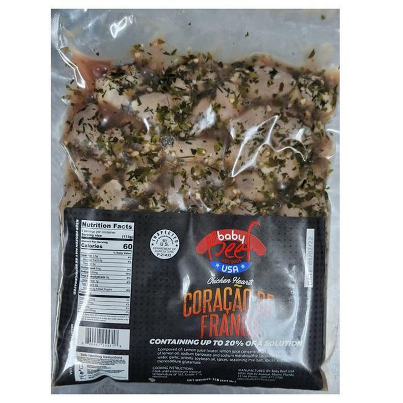 Baby Beef Seasoned Chicken Hearts 1 lb