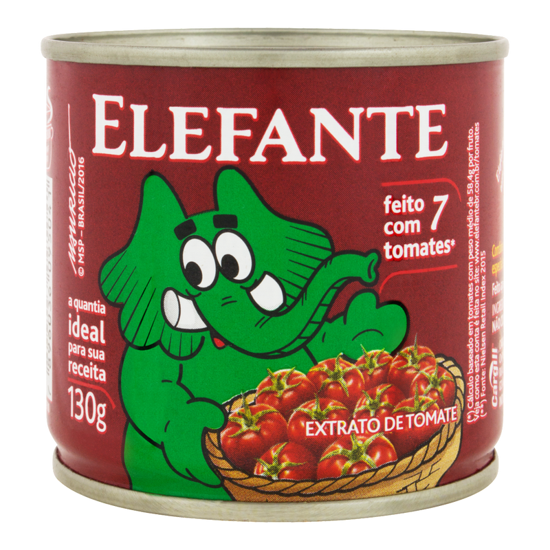Elefante Tomato Extract 5.7oz - Extrato de tomate Elefante 130g - Hi Brazil Market