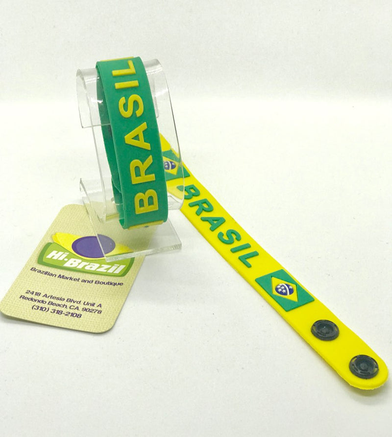 Brasil Pulseira Silicone Botao - Silicon Bracelet Detachable - Hi Brazil Market