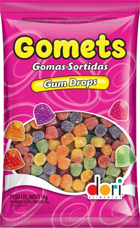 Dori Gomets Gum Drops Assorted Fruit Flavored Jelly - Bala de Goma de Frutas / Jujuba - Hi Brazil Market