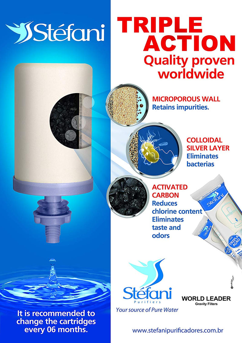 Stefani Terracota Filtro de Barro São João 6 litros - Water Ceramic Filter - Hi Brazil Market