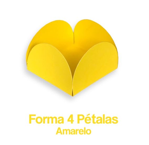 Forminha Caixinha 4 Petalas Lisa - Decorated cup candy - Hi Brazil Market