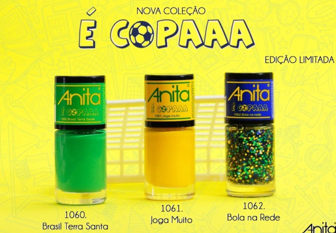 Anita Esmaltes Brasil Copa do Mundo colecao E COPAAA- Nail Polish Brazil World Cup - Hi Brazil Market