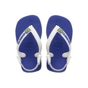 Havaianas Baby Brazil Logo Flip Flops Marine Blue/White - Hi Brazil Market