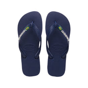 Havaianas Kids Brazil Logo Flip Flops Navy Blue - Hi Brazil Market