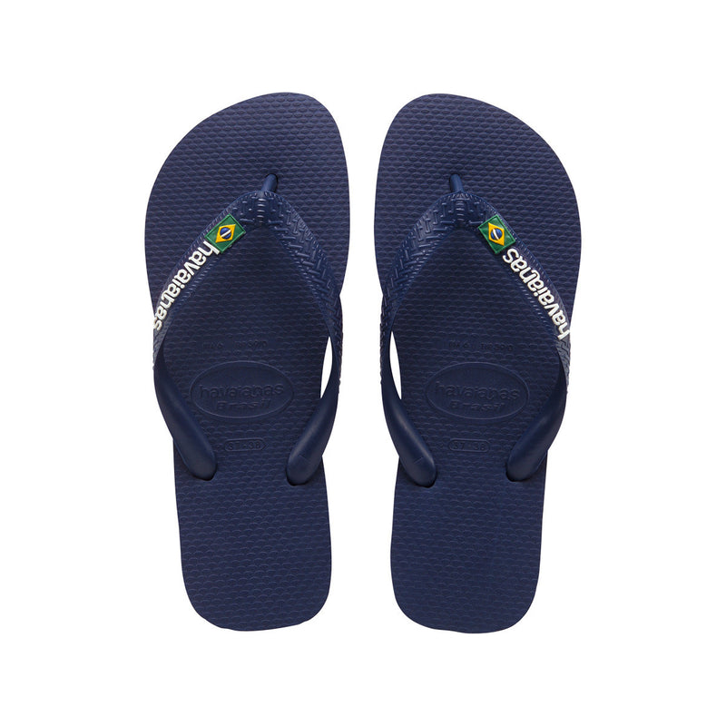 Havaianas Kids Brazil Logo Flip Flops Navy Blue - Hi Brazil Market