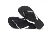 Havaianas Brazil Kid's Logo Flip Flops Mix Black White - Hi Brazil Market