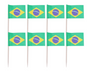 Brasil Bandeira Pequena para Decoracao - Brazil Flag Cupcake Toothpick Toppers - Hi Brazil Market
