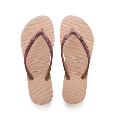 Havaianas Slim Shiny Flip Flop Sandal Ballet Rose - Hi Brazil Market