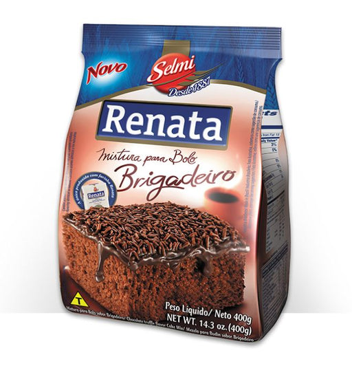 Renata Brigadeiro Chocolate flavor Cake Mix 14.3 oz - Mistura para Bolo sabor Brigadeiro 400g - Hi Brazil Market