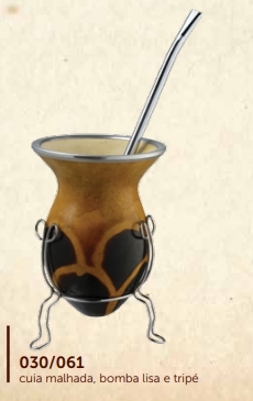 Promate Conjunto Cuia, Bomba Lisa e Suporte para Chimarrao - Mate Gourd w/pump and support - Hi Brazil Market