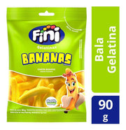 Fini Bala Sabor Banana 90g - Banana Flavor Gelatin Candy 3oz - Hi Brazil Market