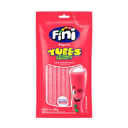 Fini Bala Tubos Sabor Morango (Azedinhos) - Tubes Gelatin Candy Strawberry - Hi Brazil Market
