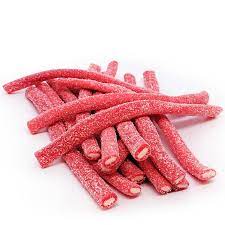 Fini Bala Tubos Sabor Morango (Azedinhos) - Tubes Gelatin Candy Strawberry - Hi Brazil Market