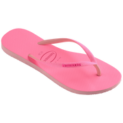 Havaianas Kid`s Slim Gliter Neon Macaron Pink - Flip Flop Macaron Pink - Hi Brazil Market