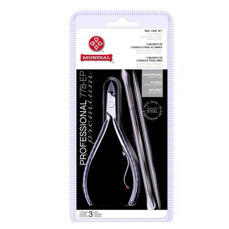 Mundial Kit Profissional Alicate e Espatulas INOX 778 - Hi Brazil Market
