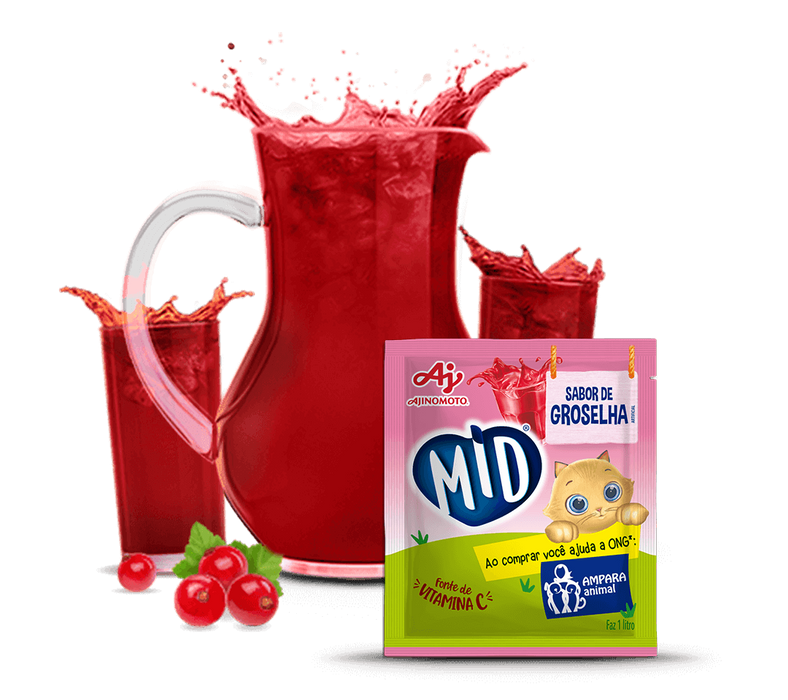 Mid Refresco Groselha - Drink Mix Juice Redcurrant - Hi Brazil Market