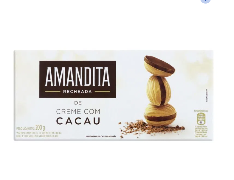 Lacta Amandita Wafer com Creme de Cacau 200g