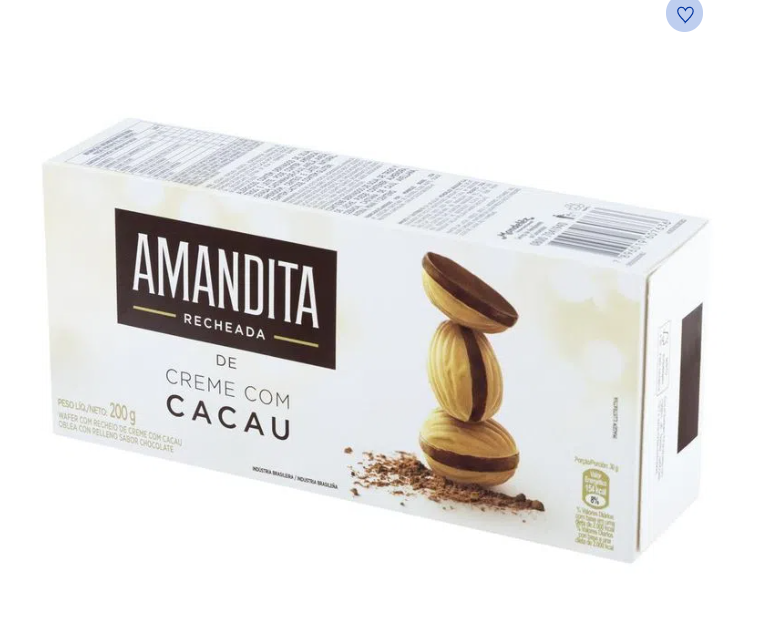 Lacta Amandita Wafer com Creme de Cacau 200g - Cocoa Cream Wafer