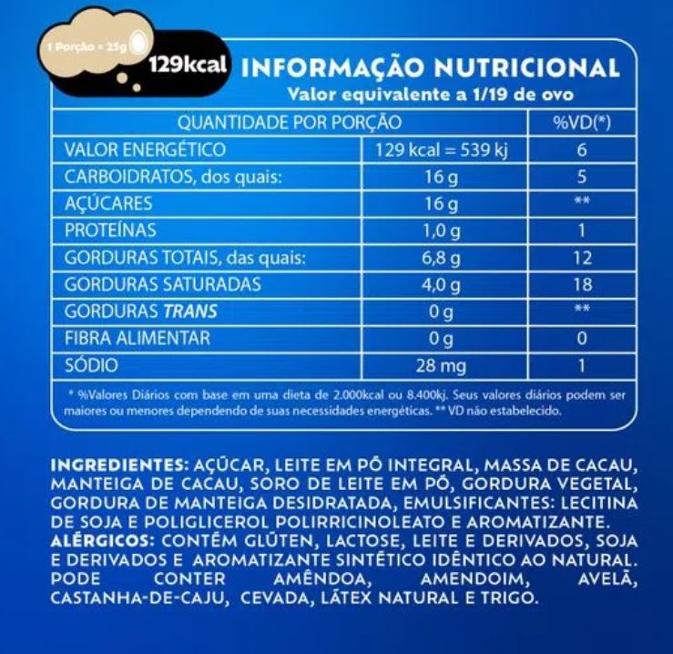 Lacta Ovo de Pascoa Meio Laka Meio Diamante Negro 494g