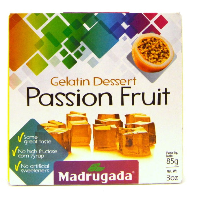 Madrugada Gelatina Maracuja 85g - Passion Fruit Gelatin 3oz - Hi Brazil Market