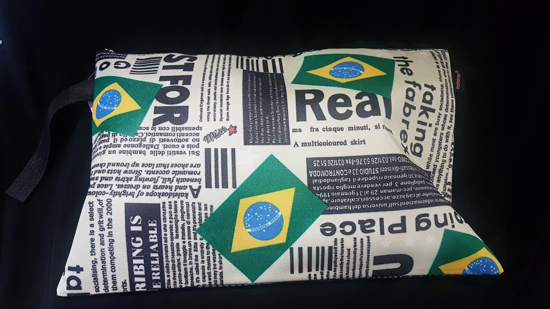 Insert Brazil Pattern Bag Large - Bolsinha Brasil Grande - Hi Brazil Market