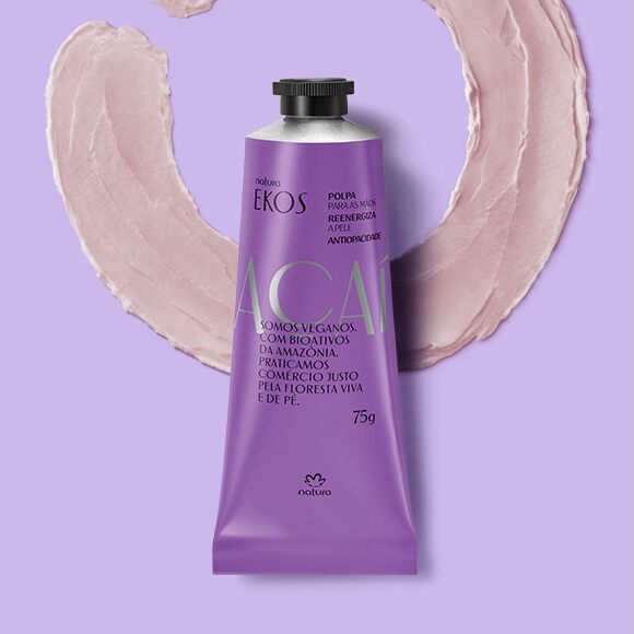 Natura Ekos Polpa Hidratante para Maos Acai 75g - Hand Cream - Hi Brazil Market