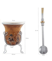 Promate Conjunto Cuia, Bomba e Suporte para Chimarrao - Mate Gourd w/pump and support - Hi Brazil Market