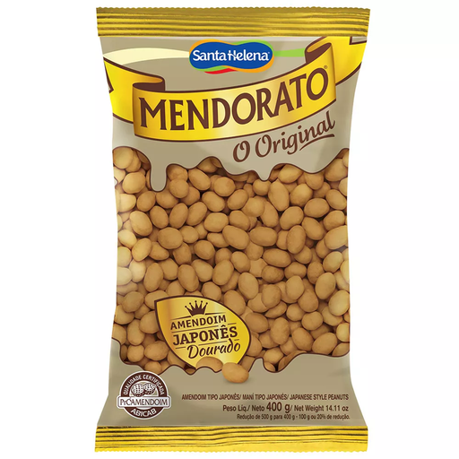 Santa Helena Mendorato Original Amendoim Japones Dourado - Salt Japanese Style Peanuts - Hi Brazil Market