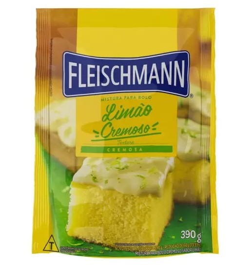 Fleischmann Mistura para Bolo Limao Cremoso 390g - Lime Flavor Cake Mix