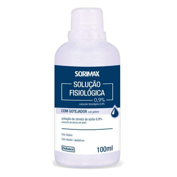 Sorimax Solução Fisiológica 0,9% 100ml - Soro Fisiologico - Hi Brazil Market