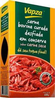 Vapza Carne Bovina Curada Desfiada Sabor Carne Seca 400G - Hi Brazil Market