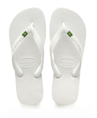 Havaianas Logo Brazil White - Hi Brazil Market