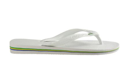 Havaianas Logo Brazil White - Hi Brazil Market