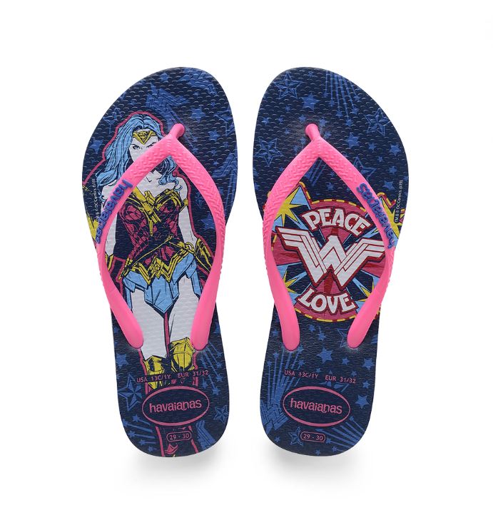 Havaianas Kids Slim Flip Flops Wonder Woman — Hi Brazil Market