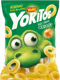 Yokitos Salgadinho de Milho sabor Cebola 54g - Corn Chips Onion Ring - Hi Brazil Market