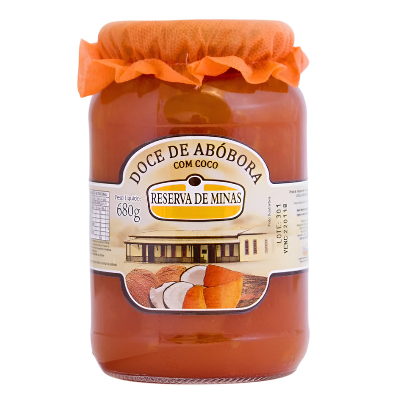 Reserva de Minas Doce de Abobora com coco 650g - pumpkin sweet with coconut 650g - Hi Brazil Market