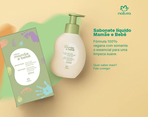 Natura Mamae e Bebe Sabonete Liquido - Liquid Baby Soap - Hi Brazil Market