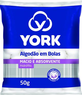 York - Cotton Balls - Algodão em Bolas 50g - Hi Brazil Market